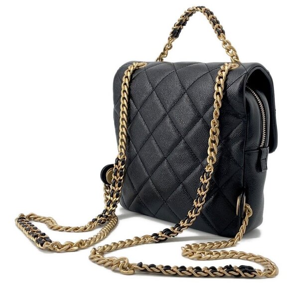 CHANEL Matelasse Chain Backpack Calfskin Black - Picture 3 of 11